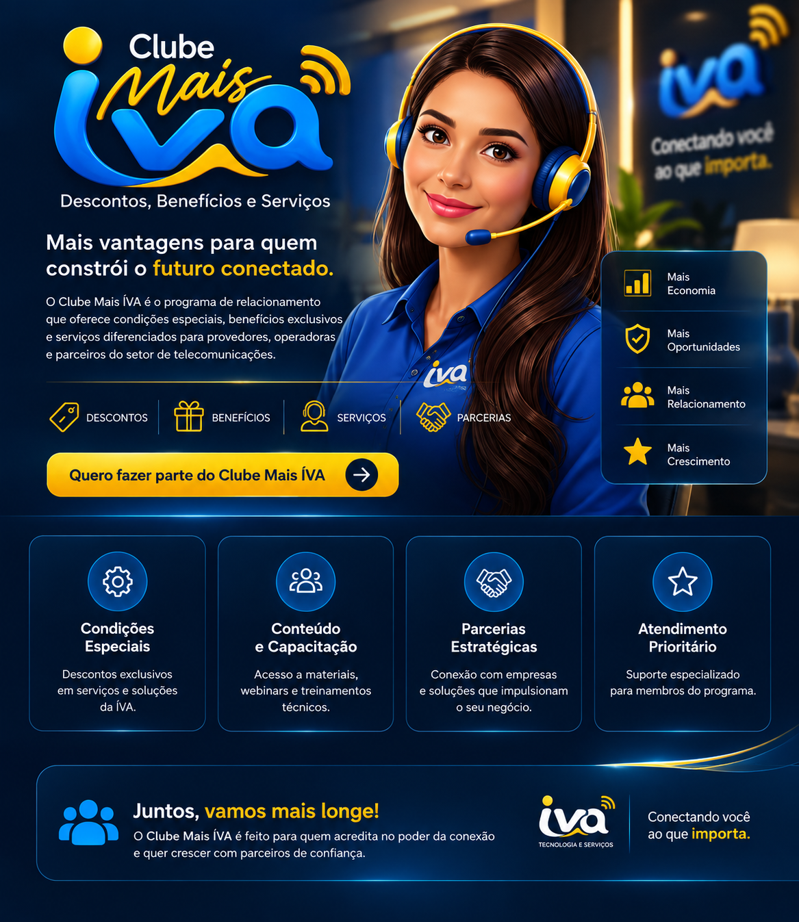 Clube Mais ÍVA — descontos, benefícios, serviços e parcerias